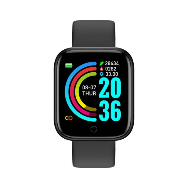 Smart Watch D20 Pro Relógio esportivo Monitor de frequência cardíaca, Pulseira inteligente que acompanha pressão arterial para Android e IOS - Choque Criativo