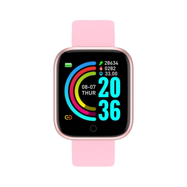 Smart Watch D20 Pro Relógio esportivo Monitor de frequência cardíaca, Pulseira inteligente que acompanha pressão arterial para Android e IOS - Choque Criativo