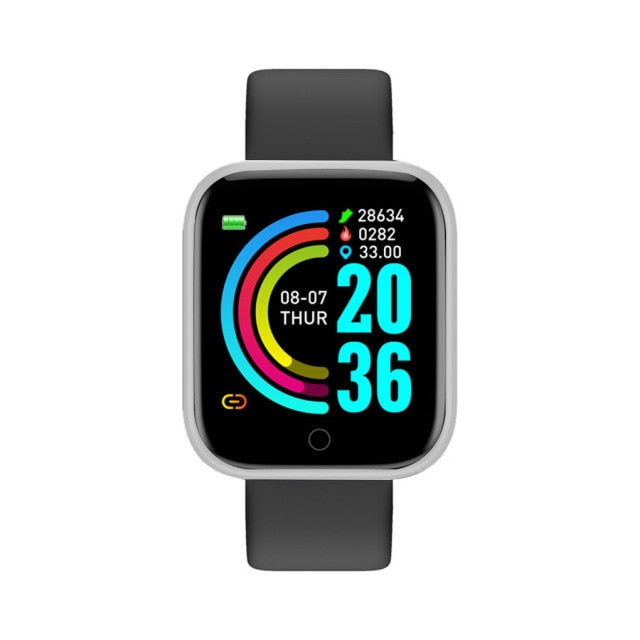 Smart Watch D20 Pro Relógio esportivo Monitor de frequência cardíaca, Pulseira inteligente que acompanha pressão arterial para Android e IOS - Choque Criativo