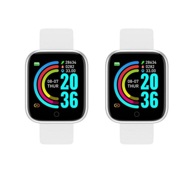 Smart Watch D20 Pro Relógio esportivo Monitor de frequência cardíaca, Pulseira inteligente que acompanha pressão arterial para Android e IOS - Choque Criativo