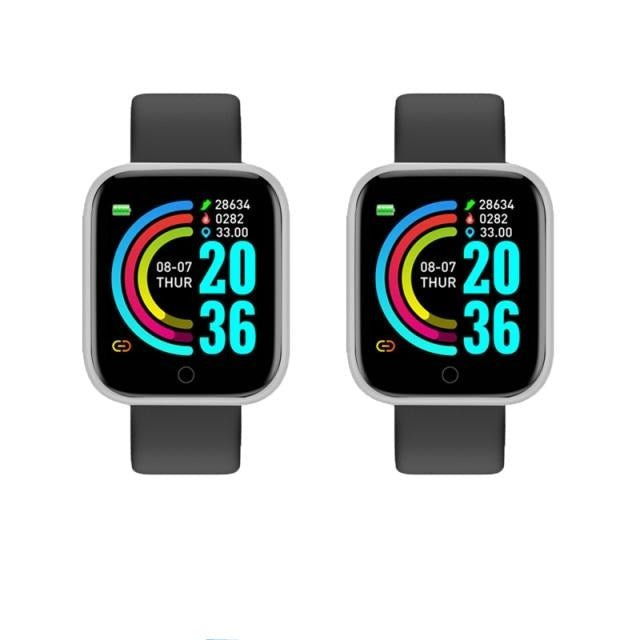 Smart Watch D20 Pro Relógio esportivo Monitor de frequência cardíaca, Pulseira inteligente que acompanha pressão arterial para Android e IOS - Choque Criativo