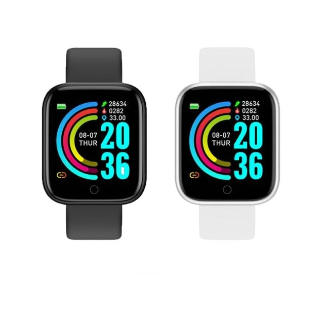 Smart Watch D20 Pro Relógio esportivo Monitor de frequência cardíaca, Pulseira inteligente que acompanha pressão arterial para Android e IOS - Choque Criativo