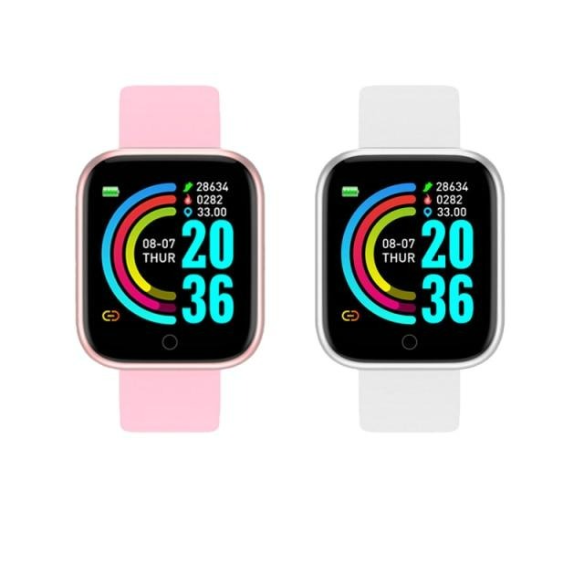 Smart Watch D20 Pro Relógio esportivo Monitor de frequência cardíaca, Pulseira inteligente que acompanha pressão arterial para Android e IOS - Choque Criativo