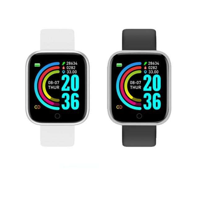 Smart Watch D20 Pro Relógio esportivo Monitor de frequência cardíaca, Pulseira inteligente que acompanha pressão arterial para Android e IOS - Choque Criativo