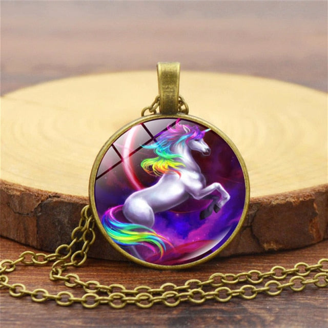 Colar Unicornio de mil cores - Choque Criativo